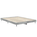 vidaXL betonszürke szerelt fa ágykeret 140x190 cm