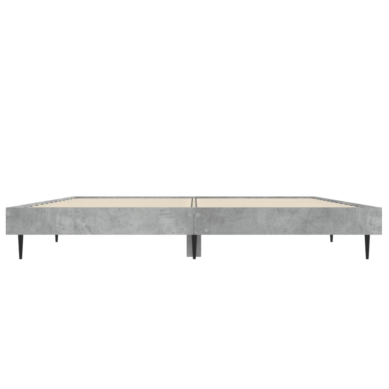 vidaXL betonszürke szerelt fa ágykeret 140x190 cm