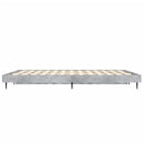 vidaXL betonszürke szerelt fa ágykeret 140x190 cm