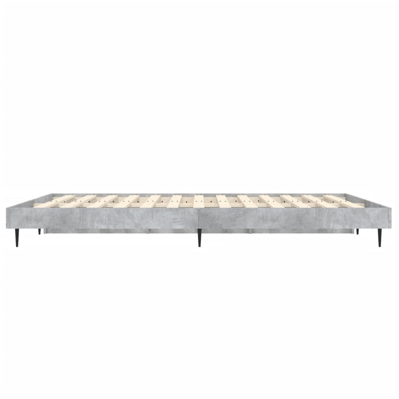 vidaXL betonszürke szerelt fa ágykeret 140x190 cm