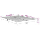 vidaXL betonszürke szerelt fa ágykeret 140x190 cm