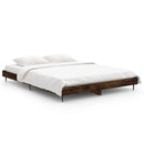 vidaXL füstös tölgy színű szerelt fa ágykeret matrac nélkül 140x190 cm