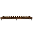 vidaXL füstös tölgy színű szerelt fa ágykeret matrac nélkül 140x190 cm