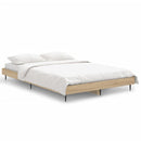 vidaXL sonoma tölgy színű szerelt fa ágykeret matrac nélkül 120x190 cm