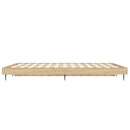 vidaXL sonoma tölgy színű szerelt fa ágykeret matrac nélkül 120x190 cm