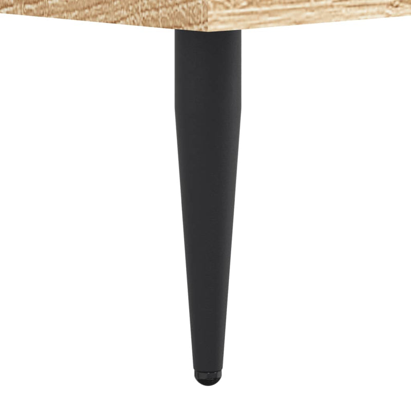 vidaXL sonoma tölgy színű szerelt fa ágykeret matrac nélkül 120x190 cm
