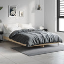 vidaXL sonoma tölgy színű szerelt fa ágykeret matrac nélkül 120x190 cm