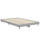 vidaXL betonszürke szerelt fa ágykeret 120 x 190 cm
