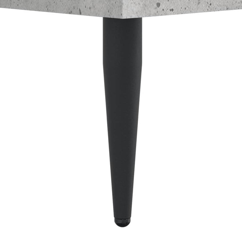 vidaXL betonszürke szerelt fa ágykeret 120 x 190 cm