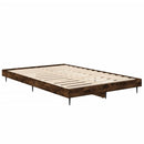 vidaXL füstös tölgy színű szerelt fa ágykeret matrac nélkül 120x190 cm