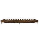 vidaXL füstös tölgy színű szerelt fa ágykeret matrac nélkül 120x190 cm