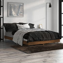 vidaXL barna tölgy színű szerelt fa ágykeret matrac nélkül 120x190 cm