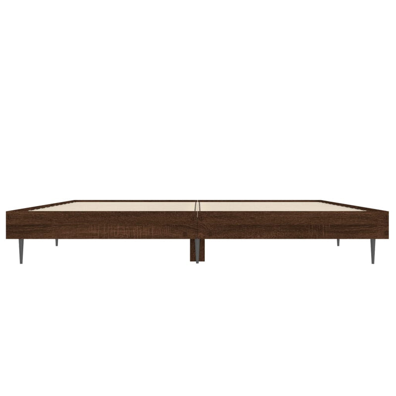 vidaXL barna tölgy színű szerelt fa ágykeret matrac nélkül 120x190 cm