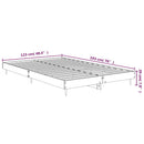vidaXL barna tölgy színű szerelt fa ágykeret matrac nélkül 120x190 cm