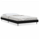 vidaXL fekete szerelt fa ágykeret 90 x 190 cm