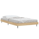 vidaXL sonoma tölgy színű szerelt fa ágykeret matrac nélkül 90x190 cm