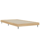 vidaXL sonoma tölgy színű szerelt fa ágykeret matrac nélkül 90x190 cm