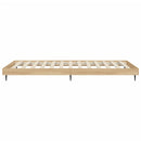 vidaXL sonoma tölgy színű szerelt fa ágykeret matrac nélkül 90x190 cm