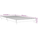 vidaXL füstös tölgy színű szerelt fa ágykeret matrac nélkül 90x190 cm