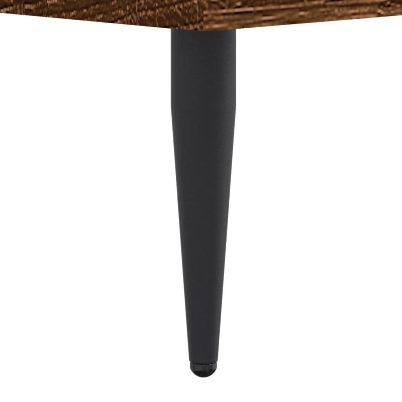 vidaXL barna tölgy színű szerelt fa ágykeret matrac nélkül 75x190 cm