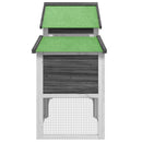 vidaXL szürke tömör fenyőfa tyúkól 186,5 x 58,5 x 113 cm