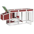 vidaXL kávészínű tömör fenyőfa tyúkól 204 x 50 x 84 cm