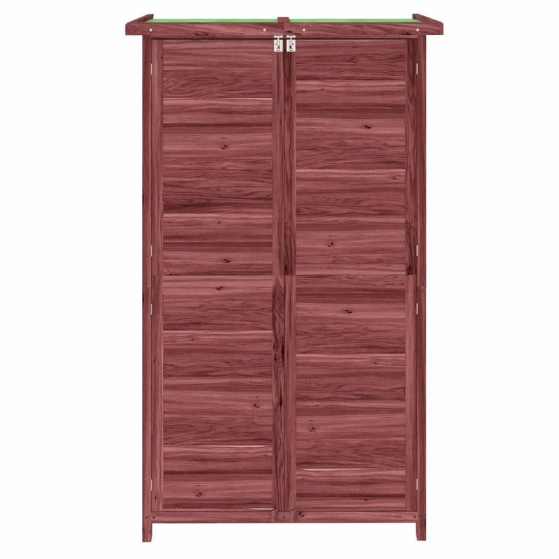 vidaXL mokka színű tömör fenyőfa kerti szerszámtároló 83 x 57 x 140 cm