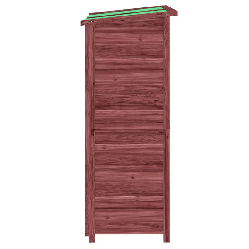 vidaXL mokka színű tömör fenyőfa kerti szerszámtároló 83 x 57 x 140 cm