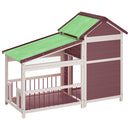 vidaXL kávészínű tömör fenyőfa kutyakennel 143x60,5x109 cm