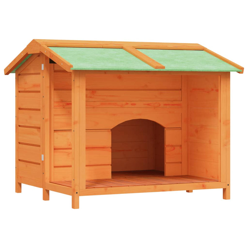 vidaXL barna tömör fenyőfa kutyakennel 96x87x80,5 cm