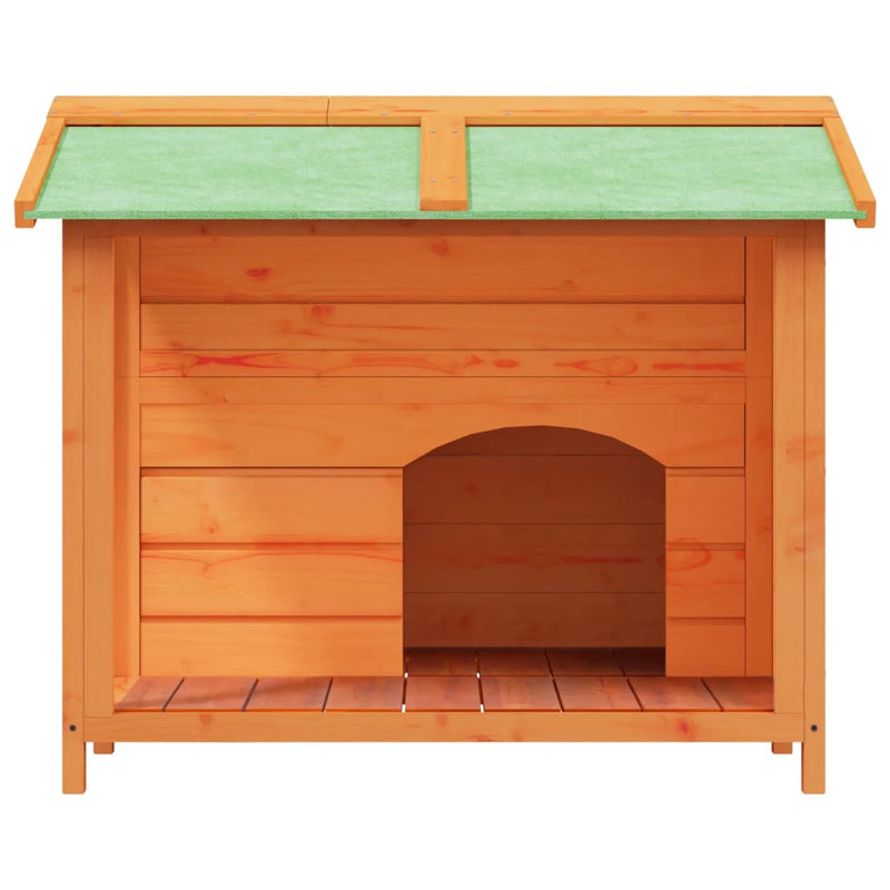 vidaXL barna tömör fenyőfa kutyakennel 96x87x80,5 cm