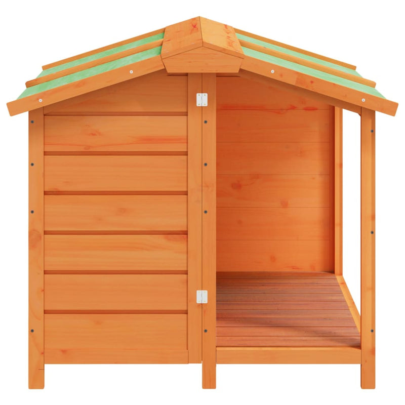 vidaXL barna tömör fenyőfa kutyakennel 96x87x80,5 cm