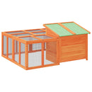 vidaXL barna tömör fenyőfa nyúlketrec 144 x 123 x 67,5 cm