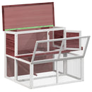 vidaXL mokkabarna tömör fenyőfa nyúlketrec 102 x 90 x 84,5 cm