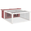 vidaXL mokkabarna tömör fenyőfa nyúlketrec 117,5 x 97 x 47,5 cm
