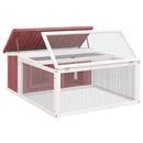 vidaXL mokkabarna tömör fenyőfa nyúlketrec 117,5 x 97 x 47,5 cm