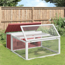 vidaXL mokkabarna tömör fenyőfa nyúlketrec 117,5 x 97 x 47,5 cm
