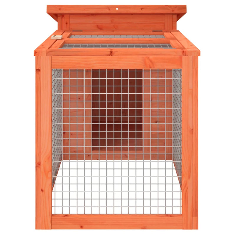 vidaXL barna tömör fenyőfa nyúlketrec 100,5 x 54 x 55 cm