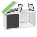 vidaXL szürke tömör fenyőfa nyúlketrec 100,5 x 54 x 55 cm