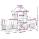 vidaXL kávébarna tömör fenyőfa nyúlketrec 170 x 63 x 113 cm