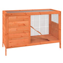 vidaXL barna tömör fenyőfa nyúlketrec 103 x 44 x 69,5 cm