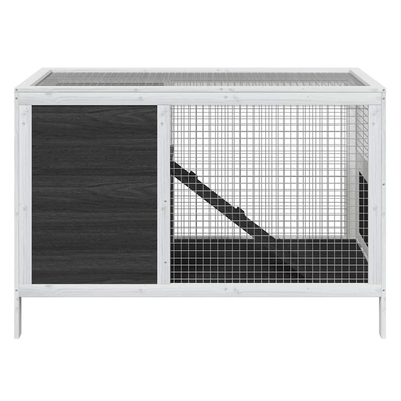 vidaXL szürke tömör fenyőfa nyúlketrec 103 x 44 x 69,5 cm