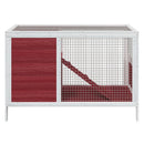 vidaXL kávébarna tömör fenyőfa nyúlketrec 103 x 44 x 69,5 cm