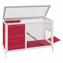 vidaXL piros tömör fenyőfa nyúlketrec 103 x 44 x 69,5 cm