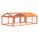 vidaXL barna tömör fenyőfa futtatóketrec 200 x 112,5 x 74 cm