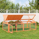 vidaXL barna tömör fenyőfa futtatóketrec 200 x 112,5 x 74 cm