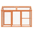 vidaXL barna tömör fenyőfa futtatóketrec 141 x 94 x 104 cm