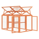 vidaXL barna tömör fenyőfa futtatóketrec 141 x 94 x 104 cm