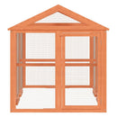 vidaXL barna tömör fenyőfa futtatóketrec 141 x 94 x 104 cm