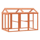 vidaXL barna tömör fenyőfa futtatóketrec 141 x 94 x 104 cm